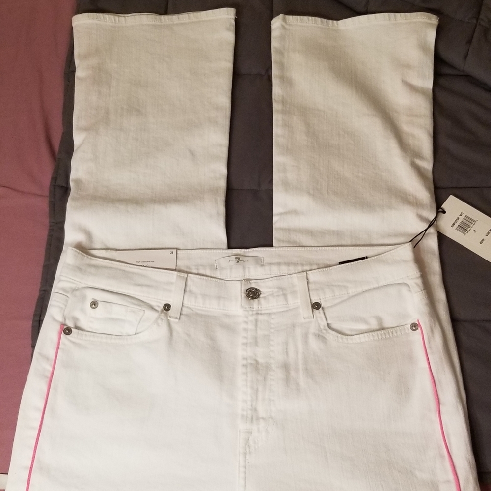 👖 Super Cute 7FAM Sz 31 High Rise Slim Kick Jean